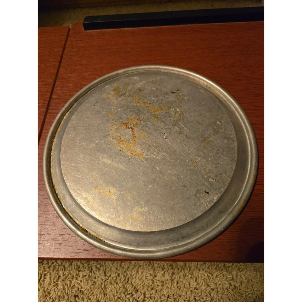 Vintage Aluminum Pizza Pan Round Tray Rustic Kitchenware‎ Industrial Decor 12in
